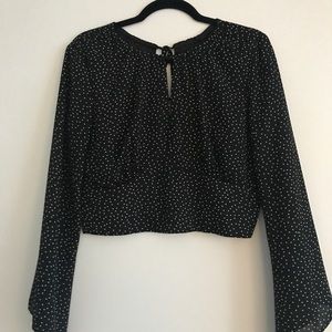 New Miss Selfridge cropped flowy top